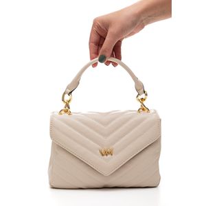 Bolsa Via Marte Bag Tiracolo Média Feminina Matelassê  B2-520-01 Off-White