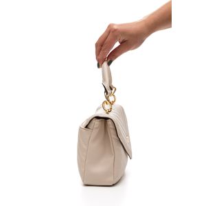 Bolsa Via Marte Bag Tiracolo Média Feminina Matelassê  B2-520-01 Off-White