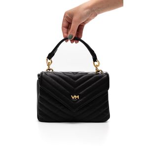 Bolsa Via Marte Bag Tiracolo Média Feminina Matelassê  B2-520-01 Preto