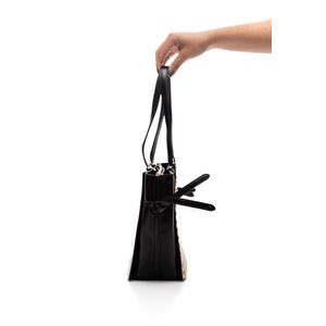 Bolsa Via Marte Tote Grande Feminina Spikes De Metal B1-123-01 Preto