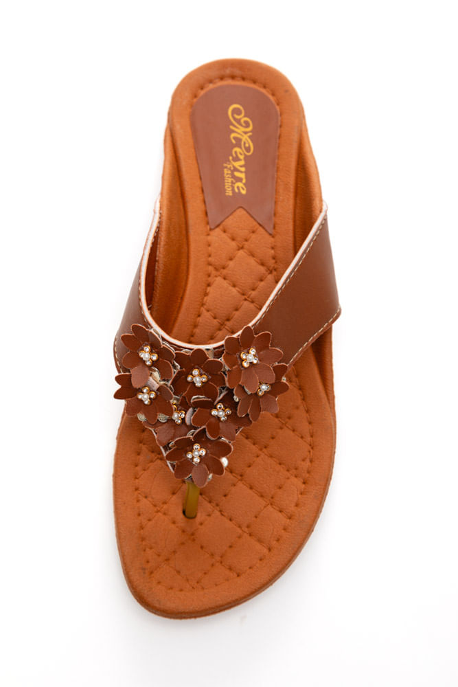 Chinelo-Meyre-Rasteira-Feminina-Flores-S384-Caramelo