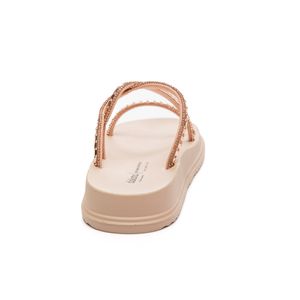 Chinelo Slide Dakota Flatform Feminino Com Brilhos Y6247-01 Cobre