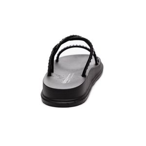 Chinelo Slide Dakota Flatform Feminino Com Brilhos Y6247-02 Preto