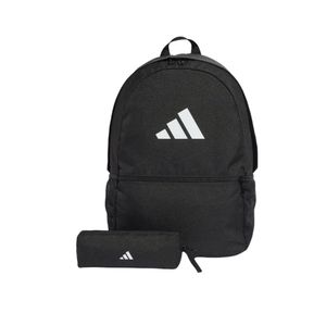 Mochila Adidas Classic Horizontal Três Listras Com Estojo 23 Litros Ji8081 Preto