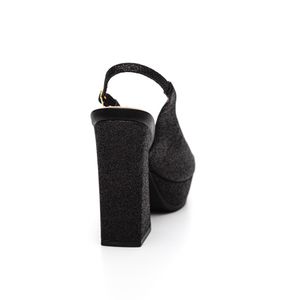 Sandália Piccadilly Slingback Cristine Feminina Salto Alto 818009 Preto