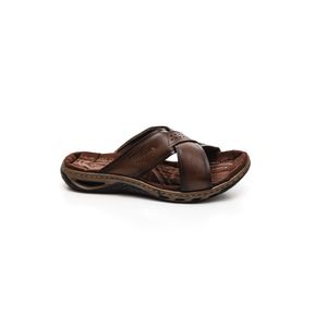 Chinelo Pegada Masculino Em Couro 131661-03 Marrom