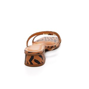 Tamanco Vizzano Salto Baixo Feminino Quadrado 6454.228 Animal Print