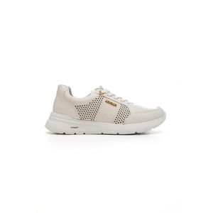Tênis Kolosh Jogging De Couro  Feminino Evafit C3965-02 Branco