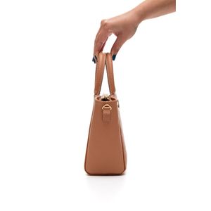 Bolsa De Mão Beira Rio Com Costuras Diagonais Decorativas 80041.1 Nude
