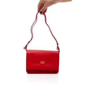 Bolsa Transversal  Beira Rio  Flap Feminina Botão Magnético 80018.526492 Vermelho