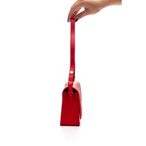 Bolsa Transversal  Beira Rio  Flap Feminina Botão Magnético 80018.526492 Vermelho