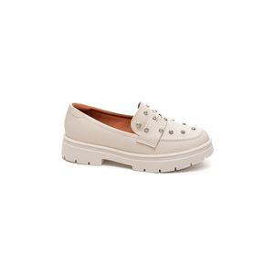 Mocassim Vizzano Feminino Pedras 1422.105 Off-White