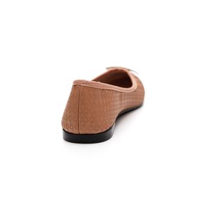 Sapatilha Moleca  Bico Fino Feminina Napa Geométrica 5727.116 Nude