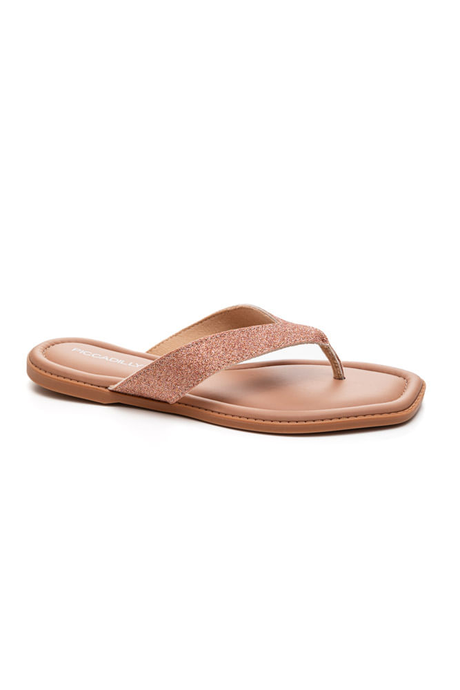 Chinelo Piccadilly Rasteirinha Gabi Feminina 506017 Ouro