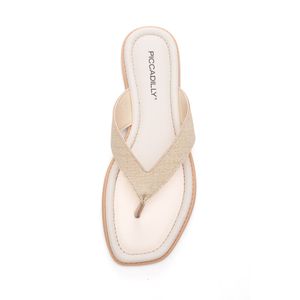 Chinelo Piccadilly Rasteirinha Gabi Feminina 506017 Off-White