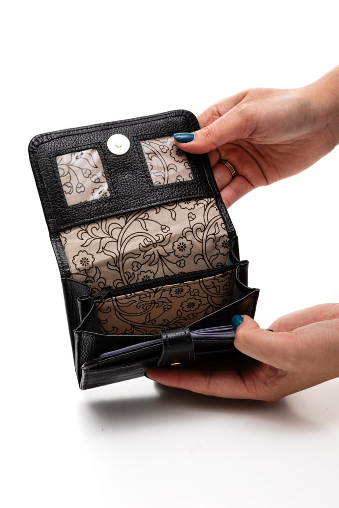 Carteira-Casual-Feminina-Couro-Preto