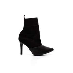 Bota Vizzano Cano Médio Feminina Tecido Knit 3049.244 Preto