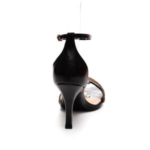 Sandália Bebecê Salto Fino Feminina Strass T7539-443 Preto