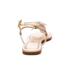 Sandália Vizzano Rasteira Feminina Maxi Flor 6447.218 Ouro