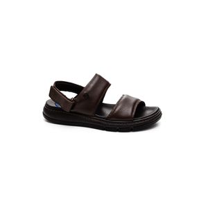 Sandalia Pegada Masculina Em Couro Dubai Amortech 134303-03 Marrom