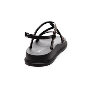 Sandália Dakota Flatform Feminina Com Brilhos  Y6246-01 Preto