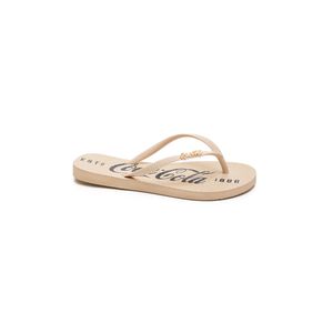 Chinelo Coca-Cola Slim Feminino Estampa Cc3516 Off-White