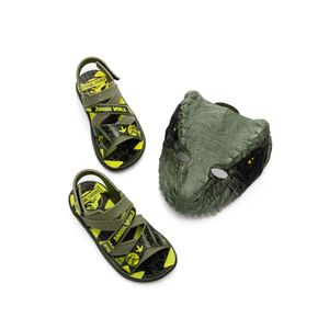 Sandália Grendene Kids  Infantil Menino Jurassic Super Mask Com Máscara 23251-Bg683 Verde