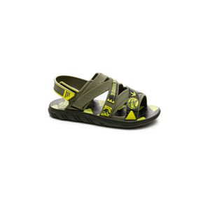 Sandália Grendene Kids  Infantil Menino Jurassic Super Mask Com Máscara 23251-Bg683 Verde