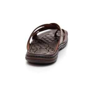 Chinelo Pegada Masculino Couro 133305-01 Marrom