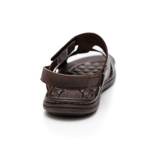 Sandália Pegada Casual Masculina Couro 133304-02 Castanho