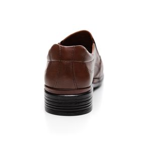 Sapato Social Masculino Conforto Couro Dark Brown Leve Terapia 44403 Marrom