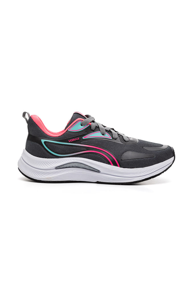 Tênis Vorax Caminhada Feminino Em Nylon Sintético 130bf1 Chumbo