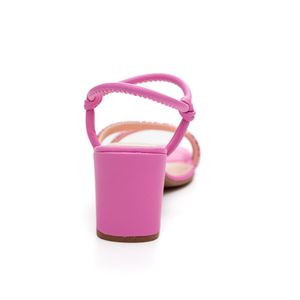 Sandália Dakota De Salto Bloco Feminina Com Brilhos Y6693-02 Rosa