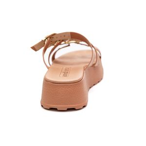 Chinelo Moleca Plataforma Feminina Fivelas 5517.103 Nude