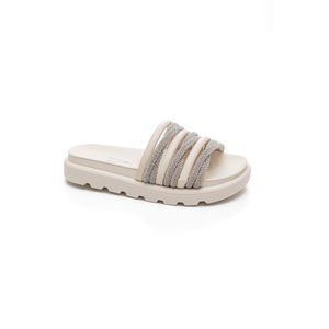 Chinelo Vizzano Rasteiro Feminino Strass 6459.132 Off-White