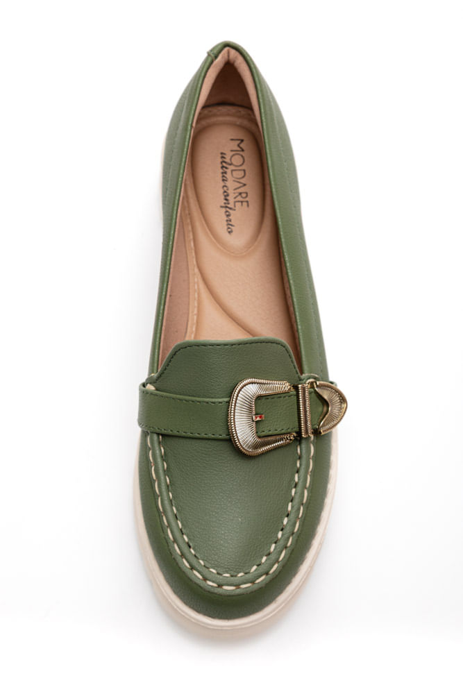 Sapato-Modare-Mocassim-Feminino-Fivela-7397.105-Verde