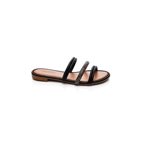 Chinelo Mississipi Slide Feminino Com Brilhos Q7881a-01 Preto