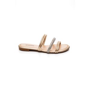 Chinelo Mississipi Slide Feminino Com Brilhos Q7881a-05 Ouro