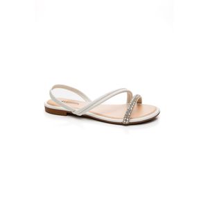 Sandália Mississipi Rasteira Feminina Brilhos  Q7882a-07 Branco