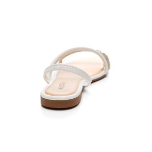 Sandália Mississipi Rasteira Feminina Brilhos  Q7882a-07 Branco