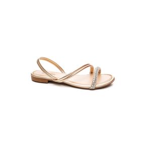 Sandália Mississipi Rasteira Feminina Brilhos Q7882a-05 Ouro
