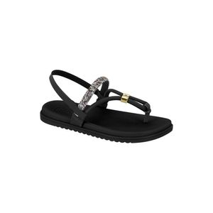 Sandália Beira Rio Rasteira Feminina Strass 8529.204 Preto