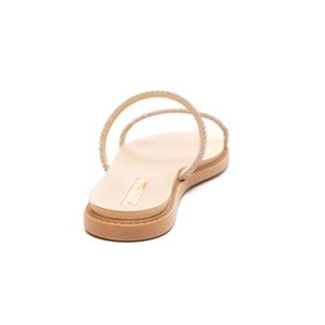 Chinelo Moleca Rasteira Feminina Tira Sagu Strass 5443.2 Cobre