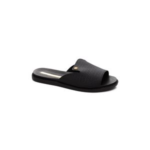 Chinelo Moleca Rasteira Feminina Napa Tressê Santorini 5443.202 Preto