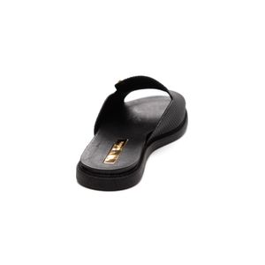 Chinelo Moleca Rasteira Feminina Napa Tressê Santorini 5443.202 Preto