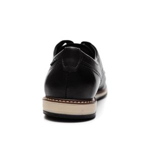 Sapato Casual Pegada Masculino Em Couro Com Amortech 125153-01 Preto