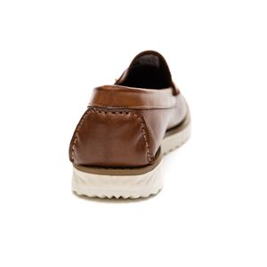 Sapato Calprado Mocassim Masculino Em Couro 515 Caramelo
