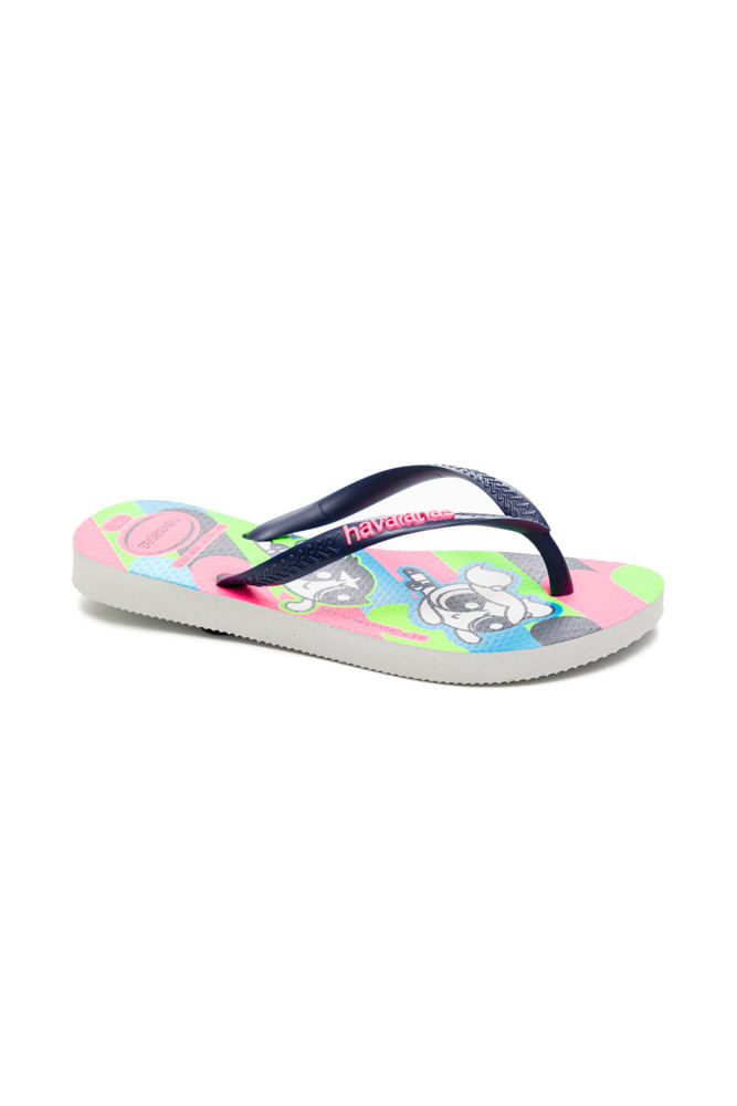 Chinelo Havaianas Kids Slim Powerpuff Girls 0001 Branco