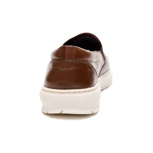 Sapato Calprado Mocassim Masculino Em Couro 2132 Castanho