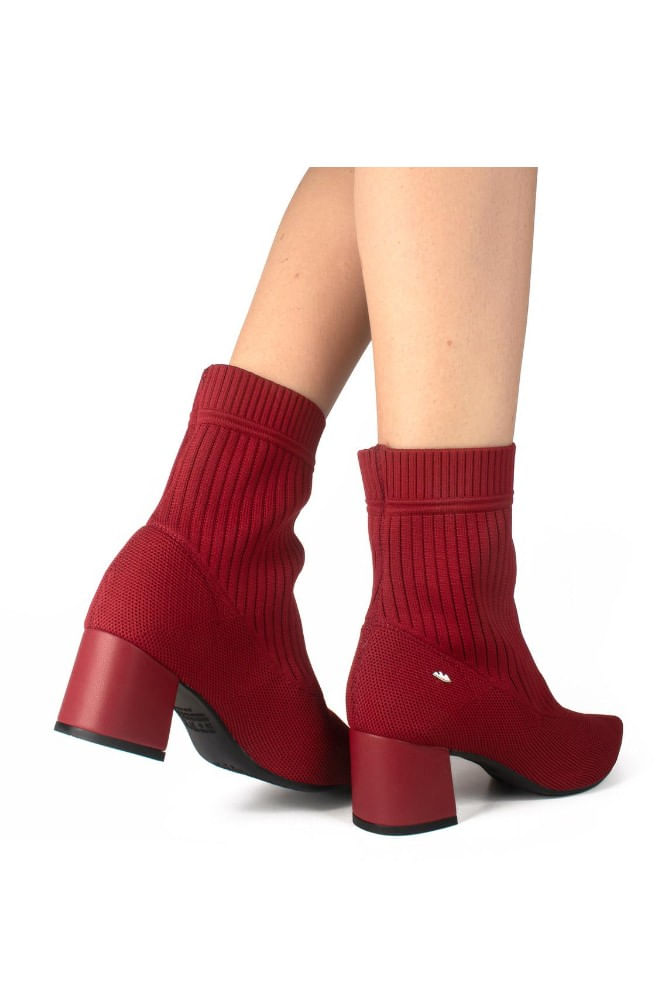 Bota-Dakota-Cano-Medio-Knit-Vermelho